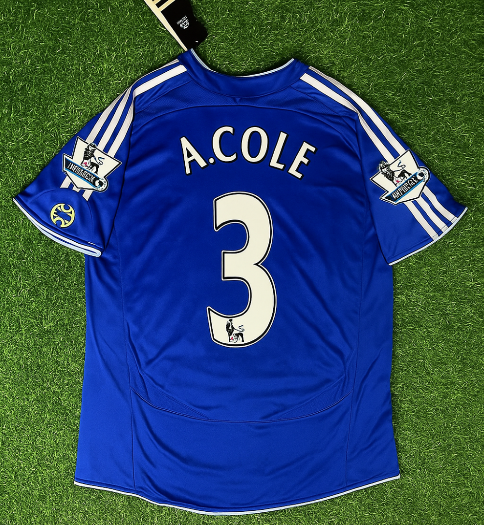 Ashley Cole – Chelsea 2006–2008 Season Retro Kit Jersey – | Trikot | Maillot Soccer Shirt
