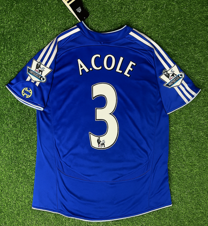 Ashley Cole – Chelsea 2006–2008 Season Retro Kit Jersey – | Trikot | Maillot Soccer Shirt