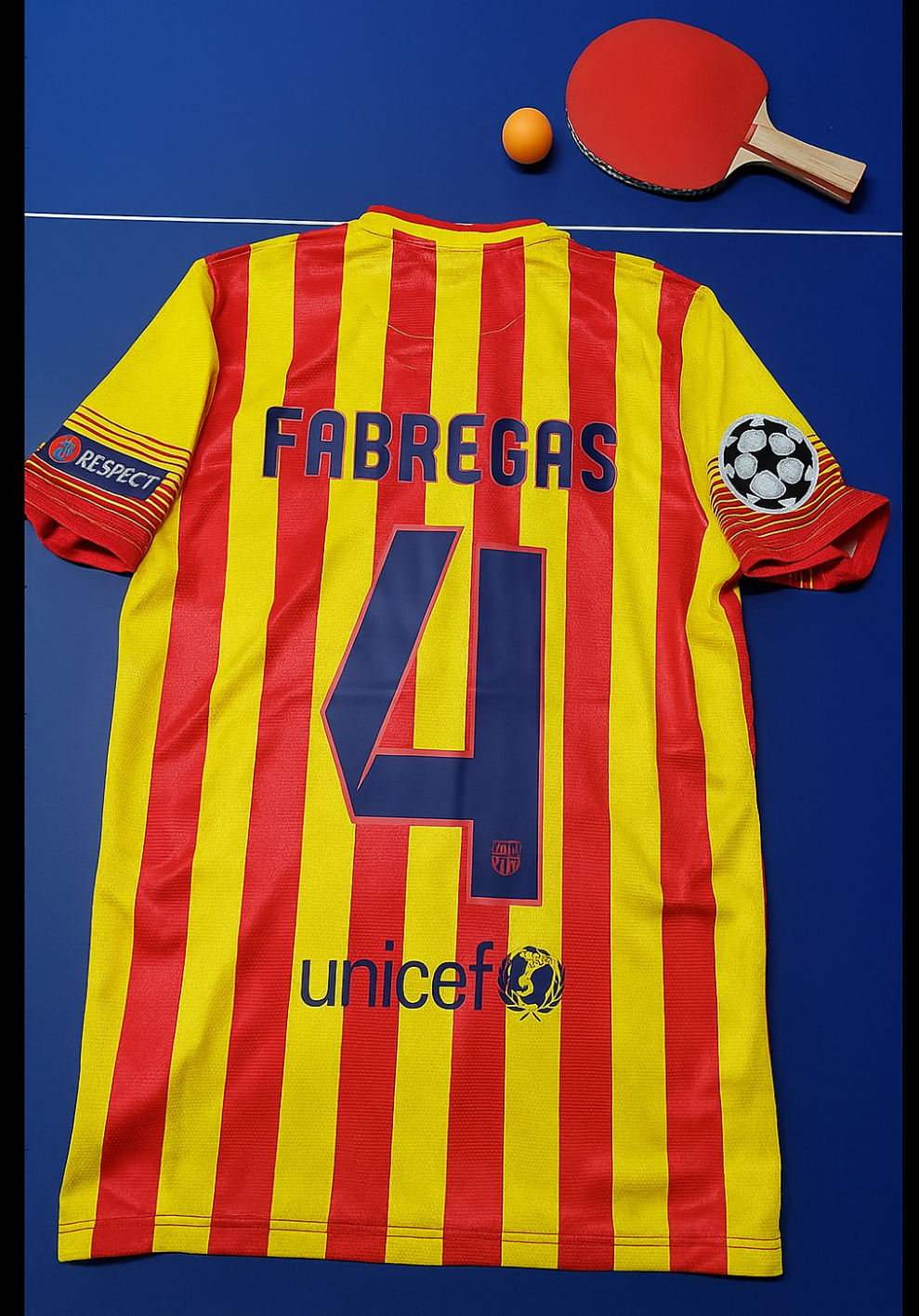 Cesc Fabregas 4 – Barcelona 2013/2014 Gelb-Rotes Retro-Trikot