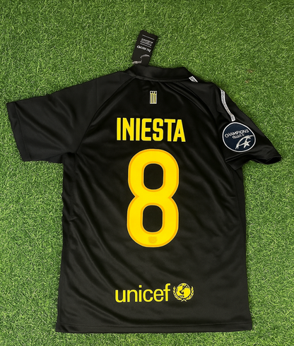 Andres Iniesta Black Barcelona 2011/12 Retro Kit Shirt Jersey Trikot Maglia