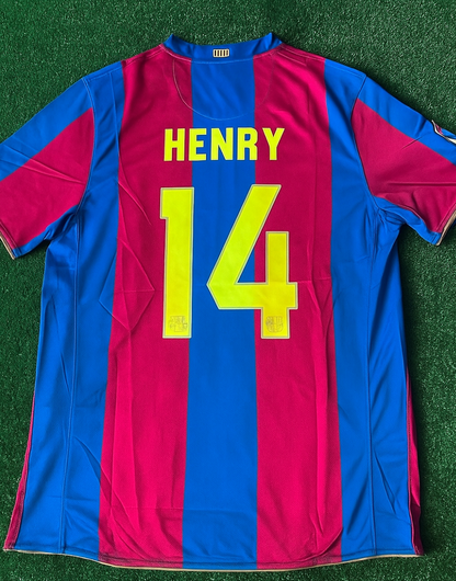 Thierry Henry Barcelona 2007 2008 Retro Jersey Maillot Trikot Maglia