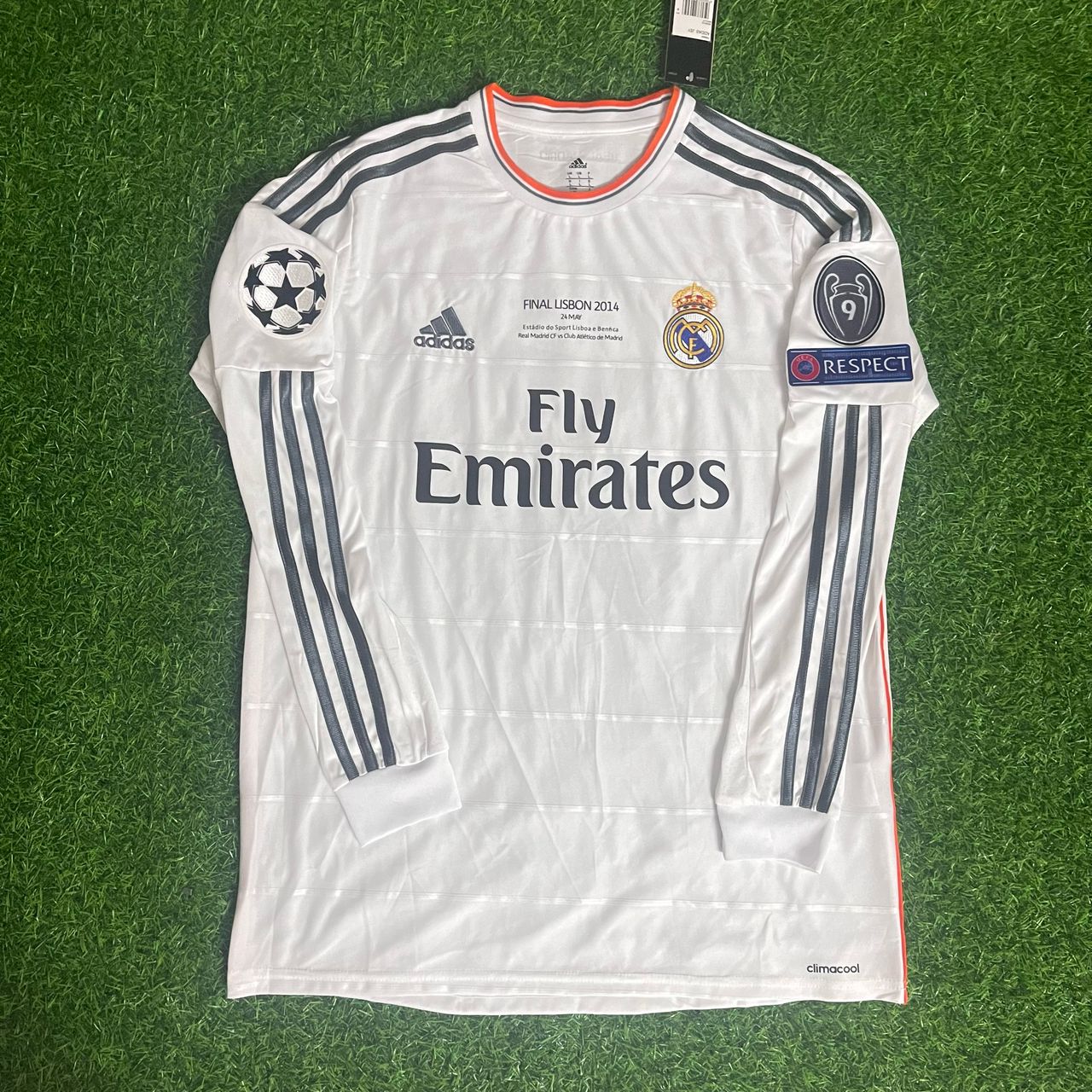Cristiano Ronaldo  Real  Madrid 2014 Lisbon Final Champions League Long Sleeve Jersey Soccer Shirt