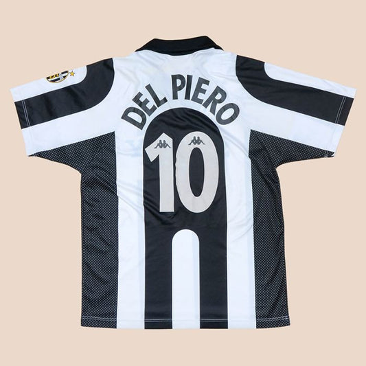 Alessandro Del Piero 10 - Juventus Home 1997/1998 Retro Kit Jersey Maillot Trikot Soccer Shirt