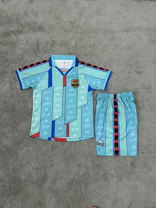 Barcelona Retro Kids Children Set Retro Football Jersey Trikot