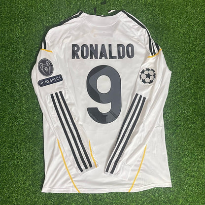 Cristiano Ronaldo CR7 Real Madrid 2009 2010 Debüt Erstes Jahr Nummer 9 Trikot Fußballtrikot