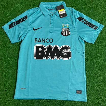 Neymar JR Santos FC 2011 2012 Retro Blue Green Turquoise Jersey Trikot
