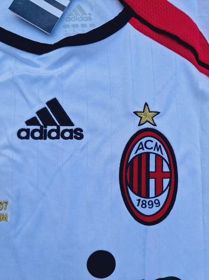 Alessandro Nesta Milan 2007 Final Athene Champions League Final White Retro Football Jersey Soccer Shirt