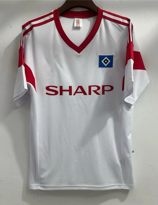 HSV 1988 Weißes Heimtrikot Fußball Trikot Hamburger Retro Heimtrikot