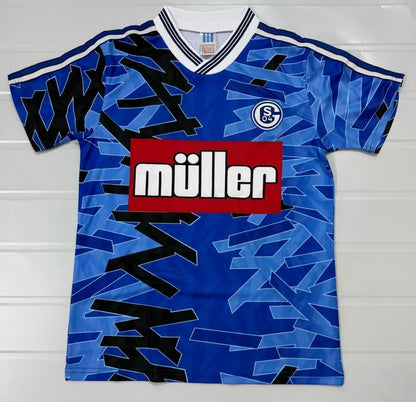 FC Schalke 04 1993/94 Blaues Heimtrikot Retro Fußball Trikot