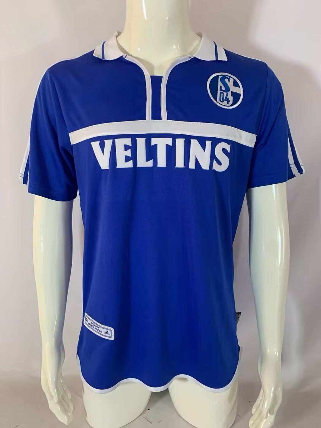 Schalke 04 Retro Heimtrikot 2000-02 Retro Blau Fußball Trikot