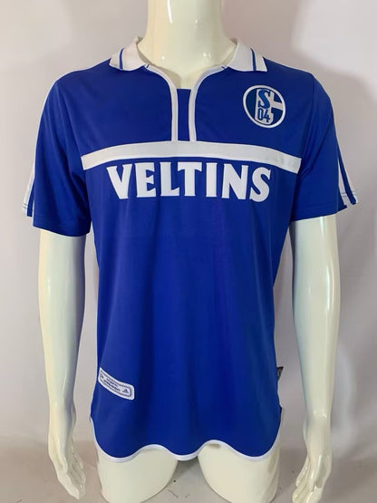 Schalke 04 Retro Heimtrikot 2000-02 Retro Blau Fußball Trikot