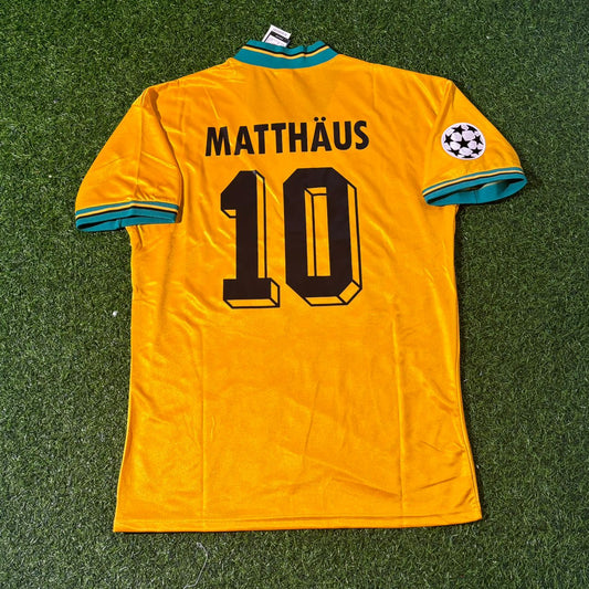 Lothar Matthäus Bayern Munich Yellow Retro Football Jersey Kit