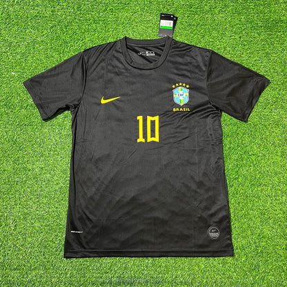 Kaka Brazil Black Retro Football Jersey Kit