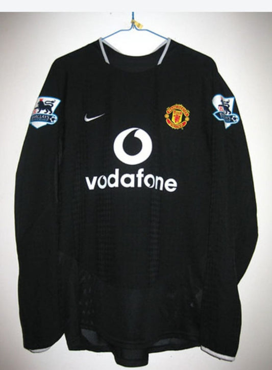 Manchester United 2003-04 Away Black Long Sleeve Jersey
