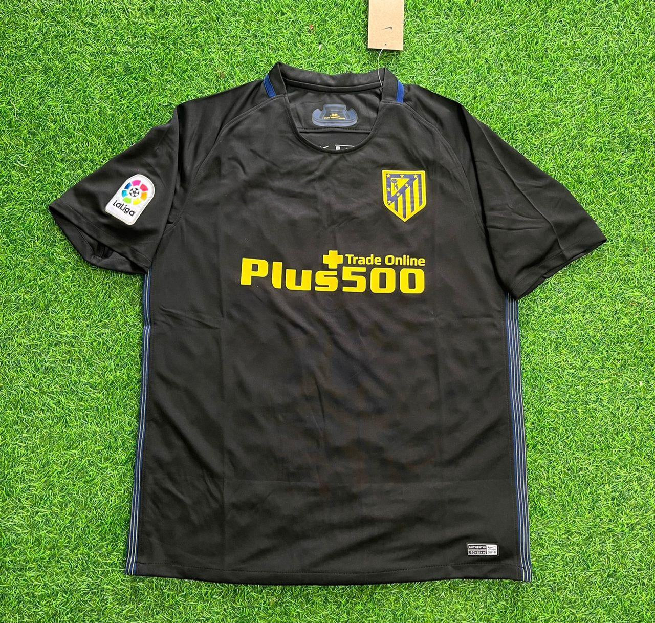 Atletico Madrid 2016-17 Black Away Retro Kit Jersey Trikot Maillot