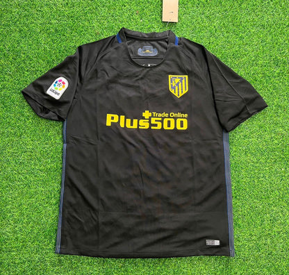 Atletico Madrid 2016-17 Black Away Retro Kit Jersey Trikot Maillot