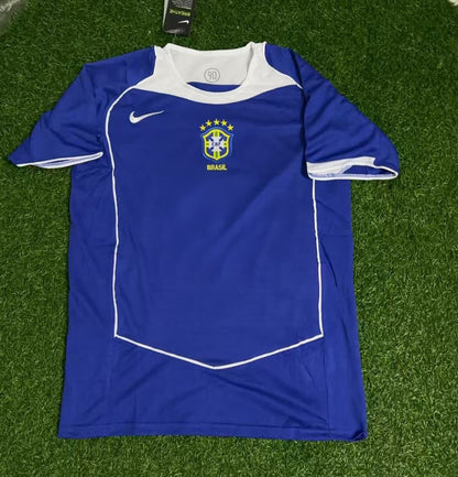 Ze Roberto Gaucho Brazil 2004 Blue Retro Football Jersey Kit