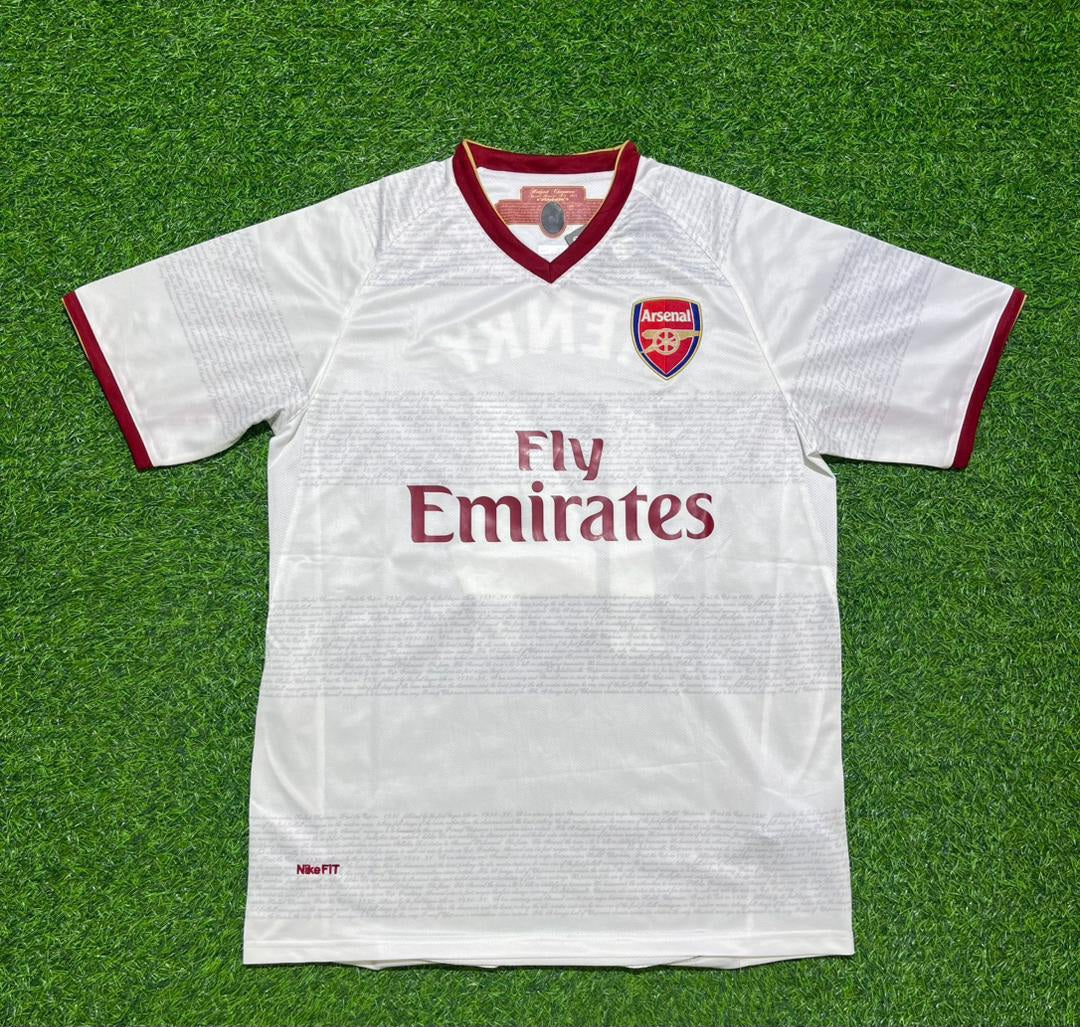 Arsenal FC 2004 2005 Away Retro White Jersey