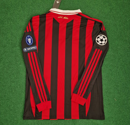 AC Milan 2009 2011 Retro Long Sleeve Jersey Maillot Trikot Maglia