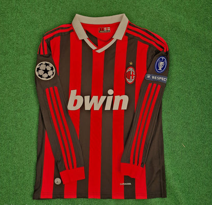 AC Milan 2009 2011 Retro Long Sleeve Jersey Maillot Trikot Maglia