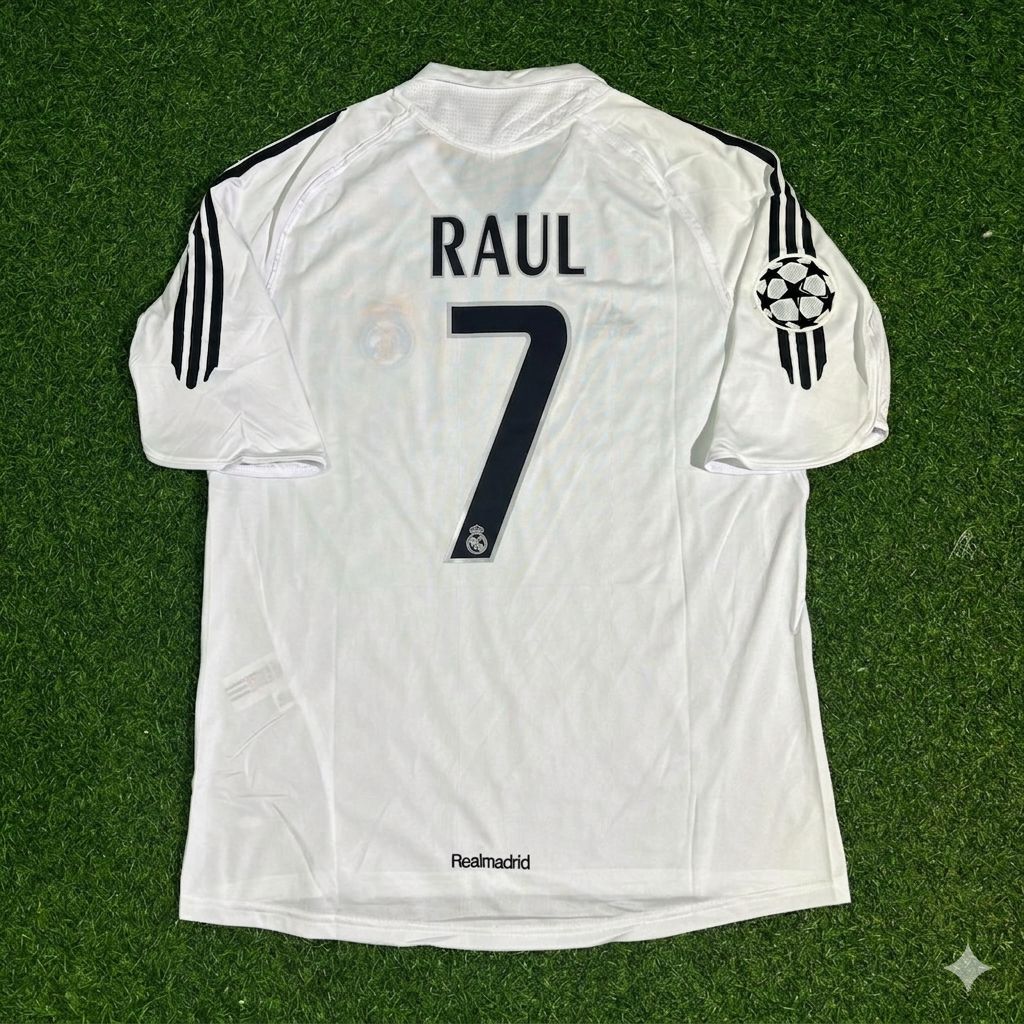 Raul Gonzalez Real Madrid 2005 2006 White Jersey Shirt Trikot Soccer Shirt