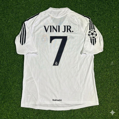 Vinicius Junior Real Madrid White Retro Jersey Soccer Shirt Trikot