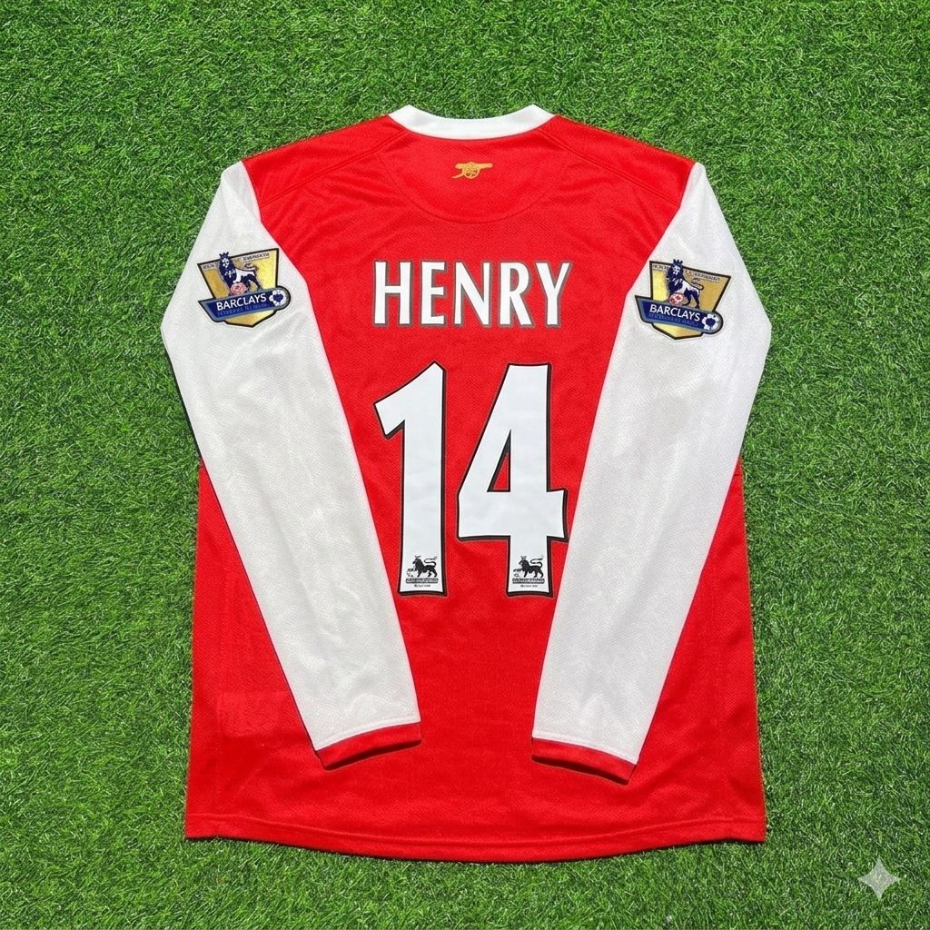 Thierry Henry #14 Arsenal 2006 2007 Home Long Sleeve Retro Jersey