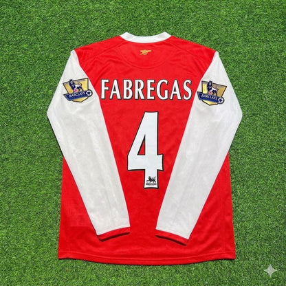 Cesc Fabregas #4 Arsenal 2006 2007 Home Long Sleeve Retro Jersey