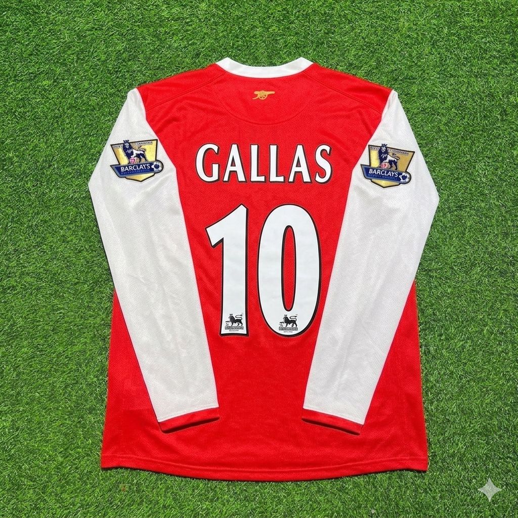 William Gallas #10 Arsenal 2006 2007 Home Long Sleeve Retro Jersey