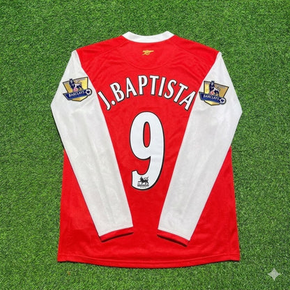 Julio Baptista #9 Arsenal 2006 2007 Home Long Sleeve Retro Jersey