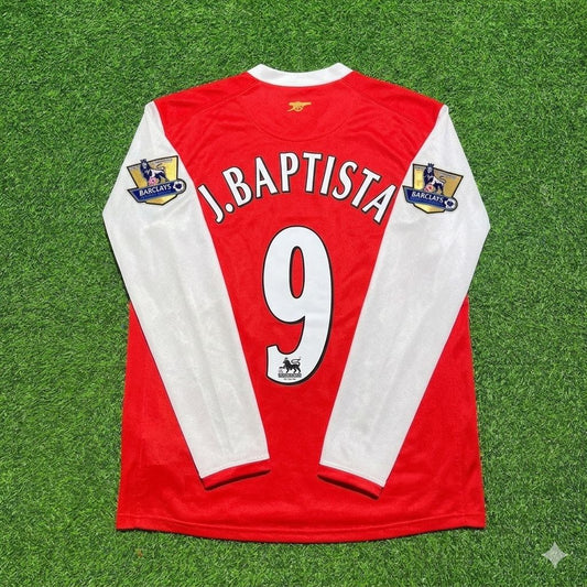 Julio Baptista #9 Arsenal 2006 2007 Home Long Sleeve Retro Jersey