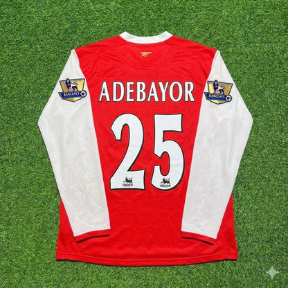 Emmanuel Adebayor #25 Arsenal 2006 2007 Home Long Sleeve Retro Jersey