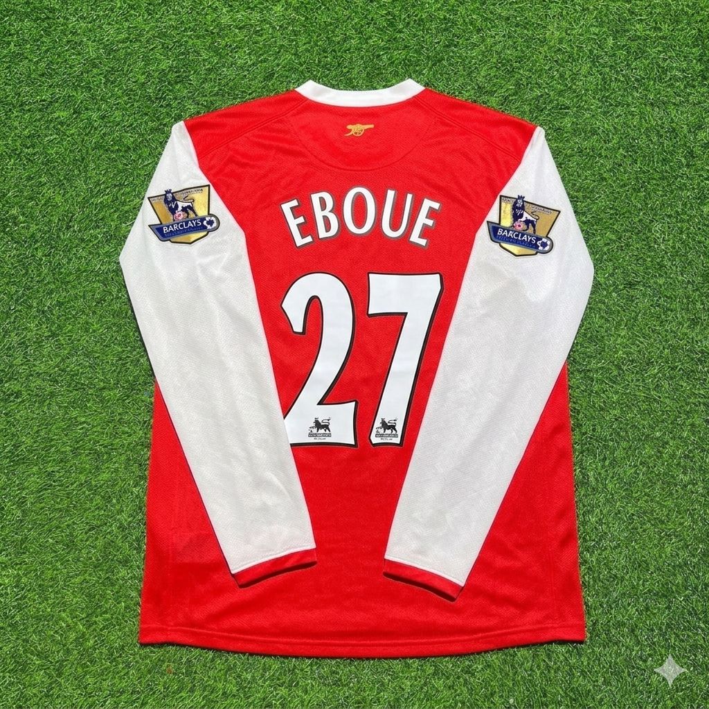 Emmanuel Eboue #27 Arsenal 2006 2007 Home Long Sleeve Retro Jersey