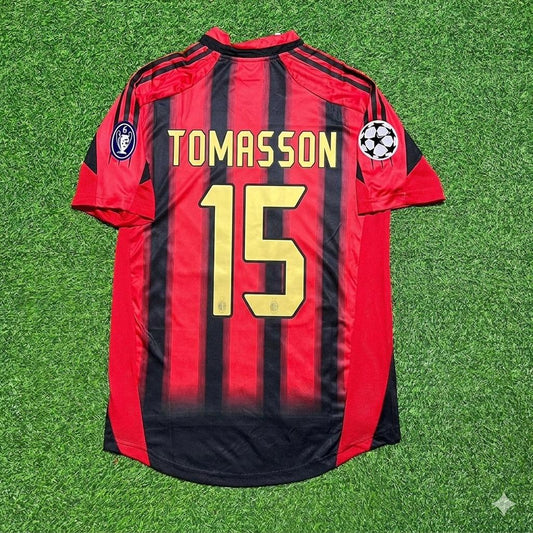 Jon Dahl Tomasson #15 AC Milan 2004 2005 Home Retro Football Jersey