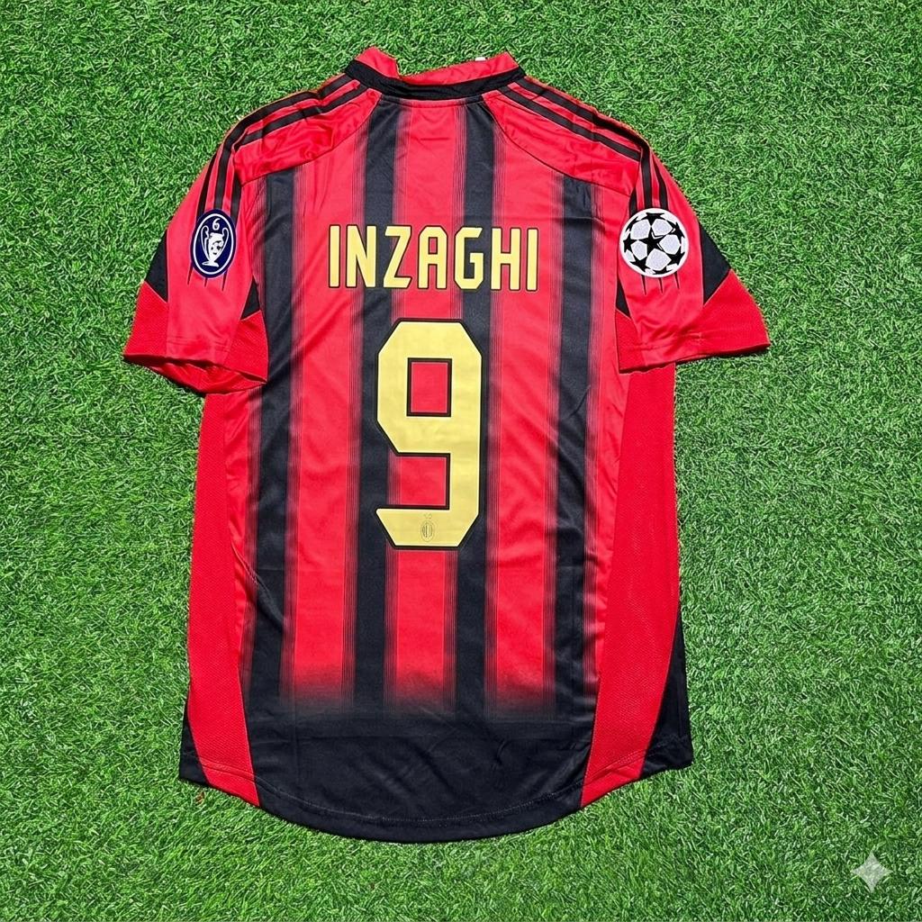 Filippo Inzaghi #9 AC Milan 2004 2005 Home Retro Football Jersey