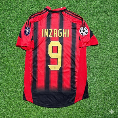 Filippo Inzaghi #9 AC Milan 2004 2005 Home Retro Football Jersey