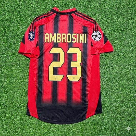 Massimo Ambrosini #23 AC Milan 2004 2005 Home Retro Football Jersey