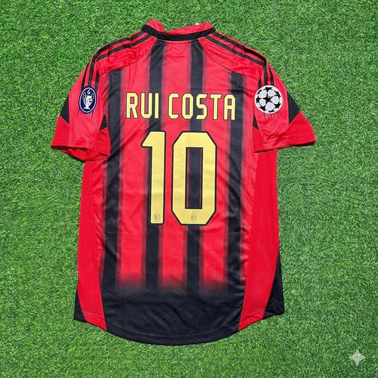 Rui Costa #10 AC Milan 2004 2005 Home Retro Football Jersey