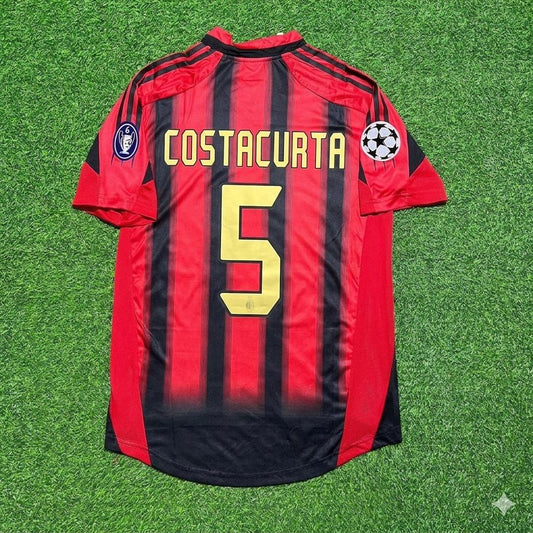 Alessandro Costacurta #5 AC Milan 2004 2005 Home Retro Football Jersey