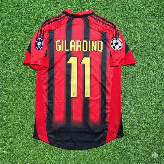 Alberto Gilardino #11 AC Milan Home Retro Football Jersey