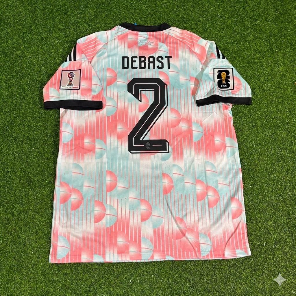 Zeno Debast #2 Belgium 2026 World Cup Home Football Jersey