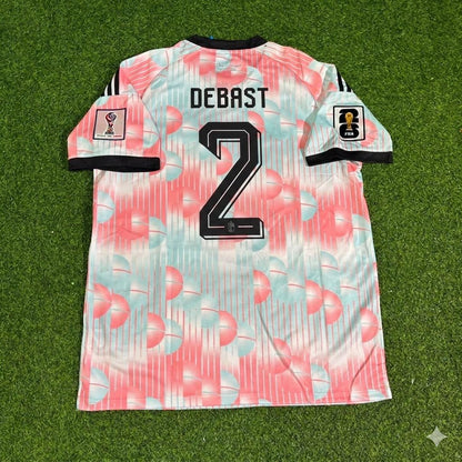 Zeno Debast #2 Belgium 2026 World Cup Home Football Jersey