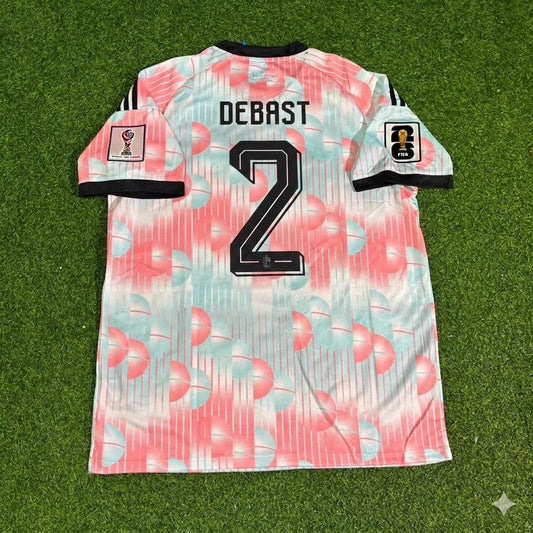 Zeno Debast #2 Belgium 2026 World Cup Home Football Jersey