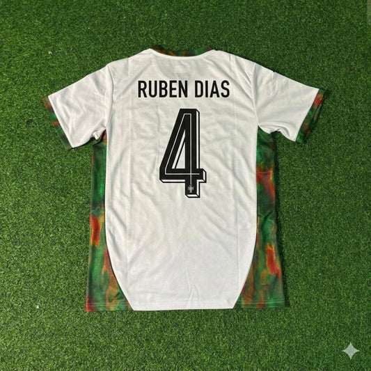 Ruben Dias Portugal 2026 World Cup White Football Jersey Kit