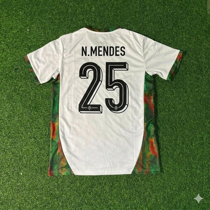 Nuno Mendes Portugal 2026 World Cup White Football Jersey Kit