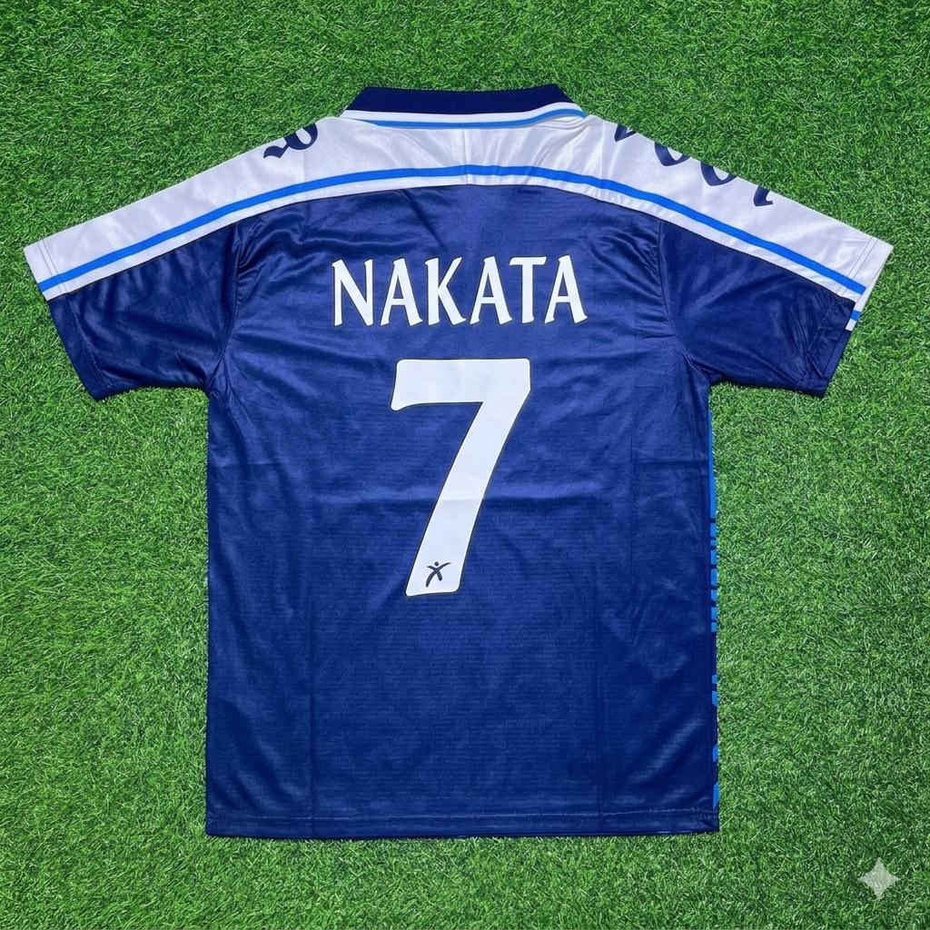Hidetoshi Nakata Perugia Retro Blue Football Jersey
