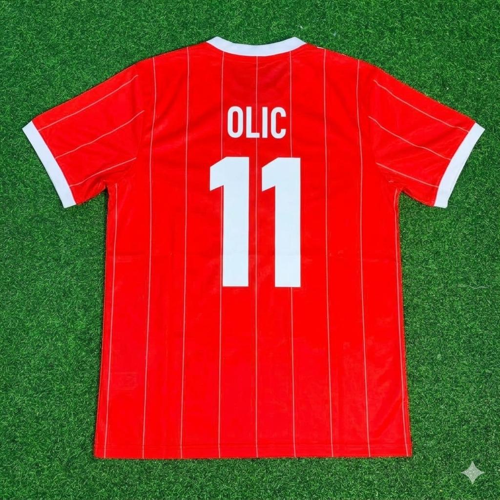 Ivica Olic Hamburger SV Red Retro Fußballtrikot