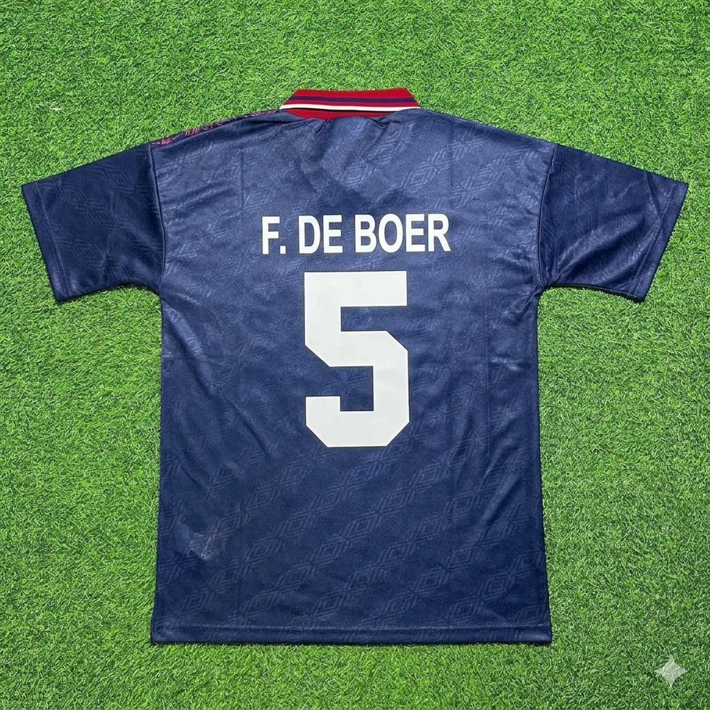 Frank de Boer #5 Ajax 1994 1995 Away Retro Football Jersey