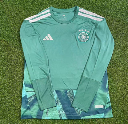 Oliver Kahn Germany Retro Goalkeeper Long Sleeve Football Jersey