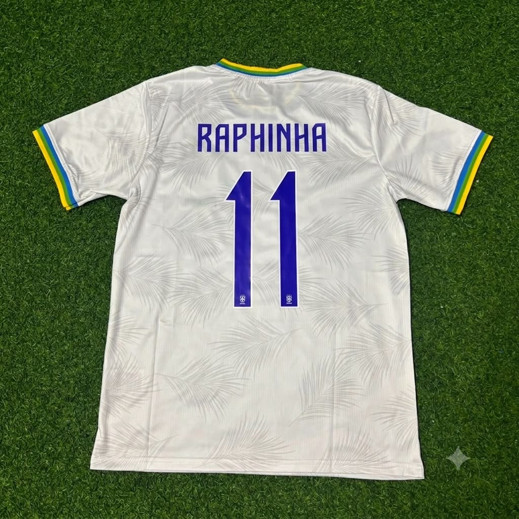Raphinha Brazil 2026 White Football Jersey Trikot Maillot